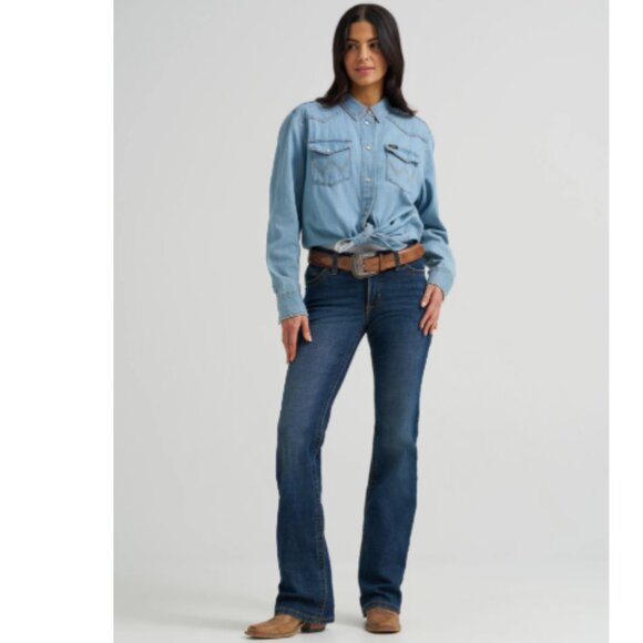 Women's Wrangler® Ultimate Riding Jean Willow Mid-Rise Bootcut Western Rodeo - Picture 2 of 15